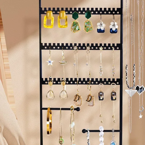 Vista 4 de ProCase Organizador de joyas, organizador de aretes, regalo del día de la madre, organizador de aretes de 6 niveles, estante para collares de árbol