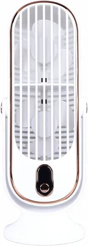 Vista 10 de Ventilador de mesa de torre de escritorio, ventilador de mesa silencioso, torre oscilante, ventilador de mesa con enchufe USB, ventilador de mesa