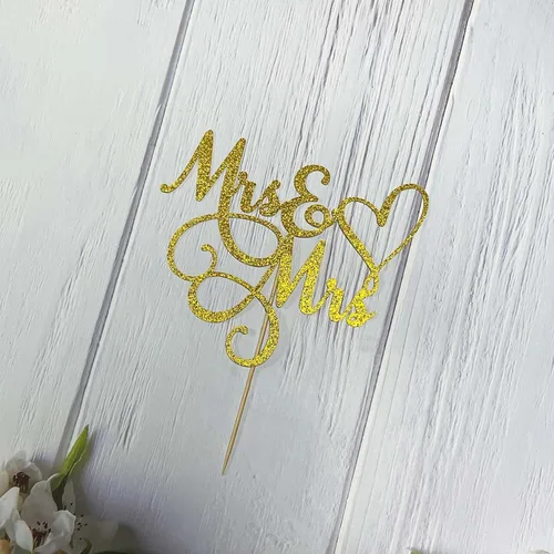 Vista 5 de Decoración para tartas de la señora y la señora, decoración para tartas de boda y aniversario, homosexuales y lesbianas, unión matrimonial LGBT