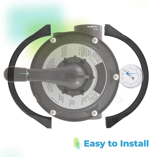 Vista 5 de GMX600NM - Abrazadera de válvula de brida compatible con filtro de arena Hayward Pool Vari-Flo XL Valve S144T S164T S166T S180T S210T S220T S220T2