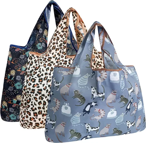 Vista 13 de Bowbear Bolsa de compras reutilizable de nailon plegable (juego de 3)
