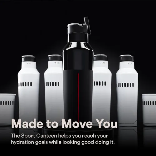 Vista 6 de Corkcicle Cantimplora Deportiva – Mantiene las bebidas frías 25 horas – Acero inoxidable con triple aislamiento – Tapa enroscable – Botella