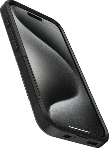 Vista 3 de OtterBox Funda para iPhone 15 Pro (solo la serie) Commuter - NEGRO, delgada y resistente, apta para bolsillo, con protección de puerto