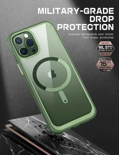 Vista 6 de SUPCASE Funda para iPhone 13 Pro (Unicorn Beetle Mag), [Compatible con MagSafe] [Protección de Grado Militar] Funda Protectora Delgada Transparente