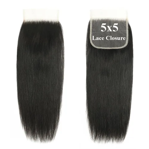 Vista 8 de Peluca de cabello humano con cierre de encaje HD transparente de 5 x 5, onda corporal 12A, cabello virgen brasileño, cierre libre, pre-despuntada