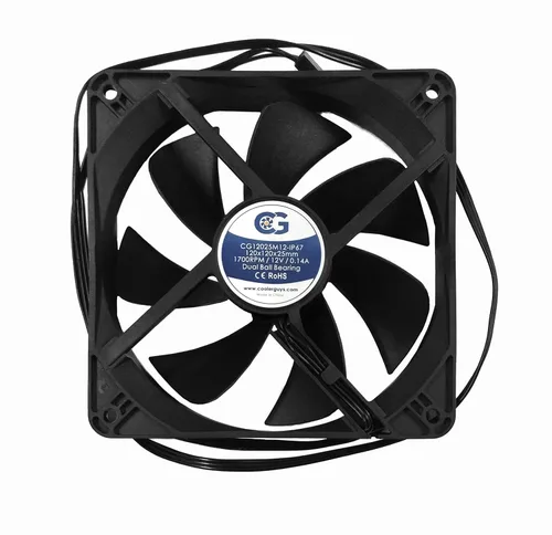 Vista 4 de Coolerguys Ventilador IP67 impermeable 12vDC (alta velocidad, 0.984x0.394 in)