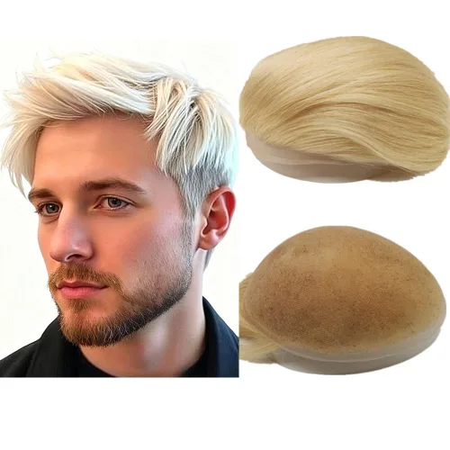 Vista 16 de N.L.W. Sistema de reemplazo de cabello para hombre NLW pelo humano toupee para hombres con encaje HD suave fino Super Swiss 10x8 tamaño base pelos