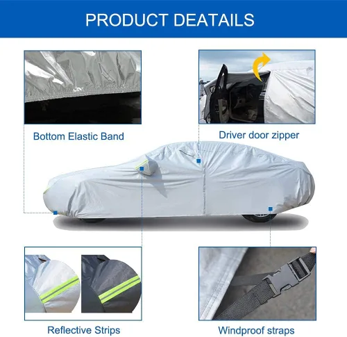 Vista 15 de Kaugung - Funda de automóvil de 7 capas, ajuste personalizado para Audi S3/RS3 Hatchback 1998-2025, impermeable, resistente a todo tipo de clima