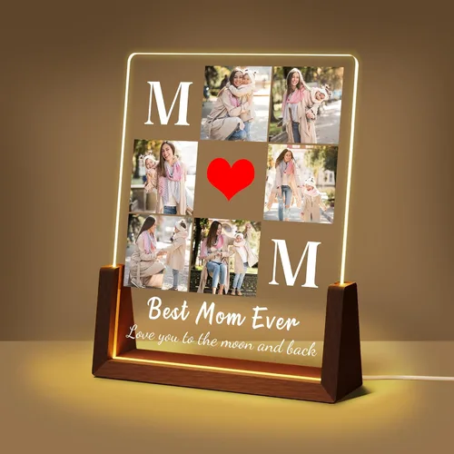 Vista 16 de Regalos de cumpleaños personalizados para el día del padre, para papá, de hija, hijo, esposa, marco de fotos con placa acrílica personalizada