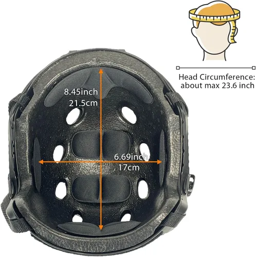 Vista 2 de ATAIRSOFT Casco táctico rápido para paintball y airsoft tipo PJ Od