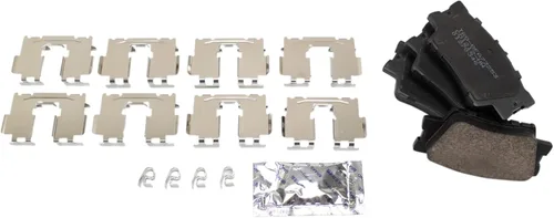 Vista 5 de TRQ Kit de pastillas de freno delanteras y traseras y rotores Kit de productos químicos de freno, pastillas de freno Rotor de freno Cerámica Premium