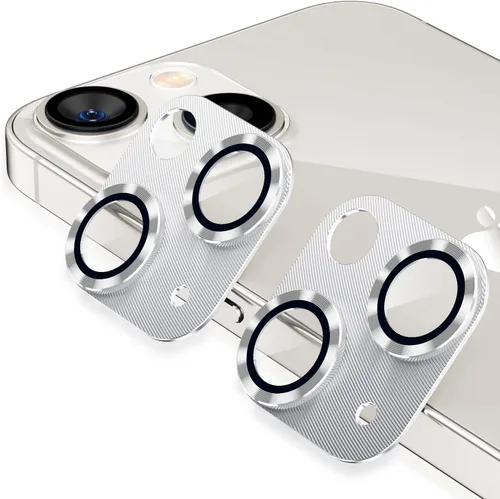 Vista 11 de Korecase - Protector de lente de cámara para iPhone 14 / iPhone 14 Plus, cubierta de metal para cámara, película de metal de aluminio de dureza 9H