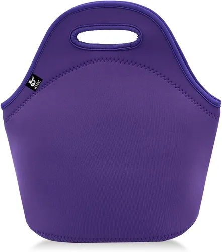 Vista 11 de LOVAC Lonchera de neopreno para hombres, bolsa de almuerzo aislada, duradera e impermeable, reutilizable, suave y ligera (negro)