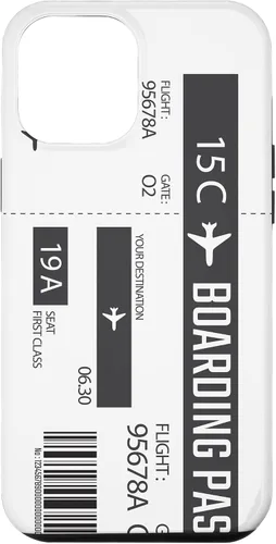 Vista 26 de Tarjeta de embarque de avión, boleto de avión, divertido estuche de regalo de viaje para iPhone 17