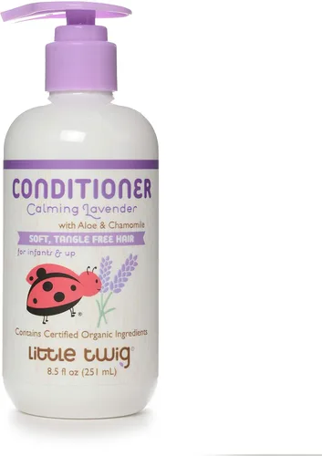 Vista 9 de Acondicionador Desenredante Little twig totalmente natural, hipoalergénico con un mezcla de mandarina, limón, y Romero Orgánico, Feliz aroma a