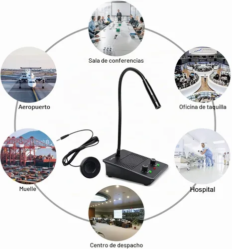 Vista 8 de CallToU Sistema de Intercomunicador con Altavoz de Ventana, Micrófono de Intercomunicación de Dos Vías Antiinterferencia para Hablar a Través