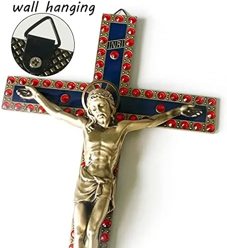 Vista 3 de Decoración cristiana de la cruz de Jesús, Crucifijo, Crucifijo, Cristo católico, regalos cruzes, manualidades, crucifijo, joyería religiosa