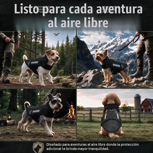Vista 5 de Arnés de protección para perros, placa de acero ligera y flexible integrada contra ataques de coyote, halcón, raptor y aves de presa