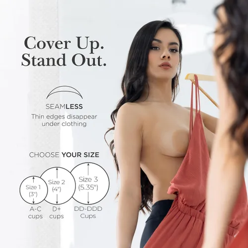 Vista 4 de Nippies - Cubiertas reutilizables para pezones, empanadas seguras para la Círculos Caramelo