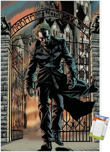 Vista 10 de Trends International DC Comics - Póster de pared de Arkham Asylum The Joker, 22.375 x 34 pulgadas, versión premium sin marco