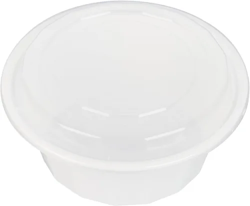 Vista 16 de Asporto - Cajas para llevar de 16 onzas, 50 recipientes de alimentos para llevar para microondas, tapas de plástico transparente incluidas, no Negro