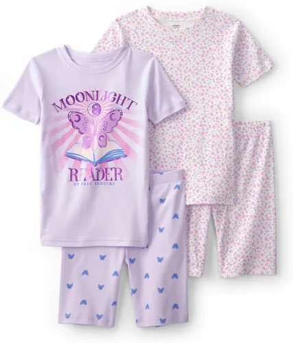 Vista 8 de Carter's Conjunto de pijama de algodón ajustado de 4 piezas para niña Pollo Country Green