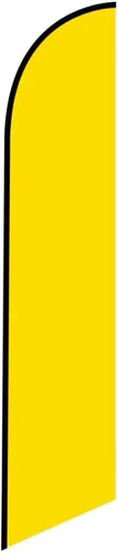 Vista 14 de Bandera de plumas de Swooper color negro sólido, solo bandera de repuesto
