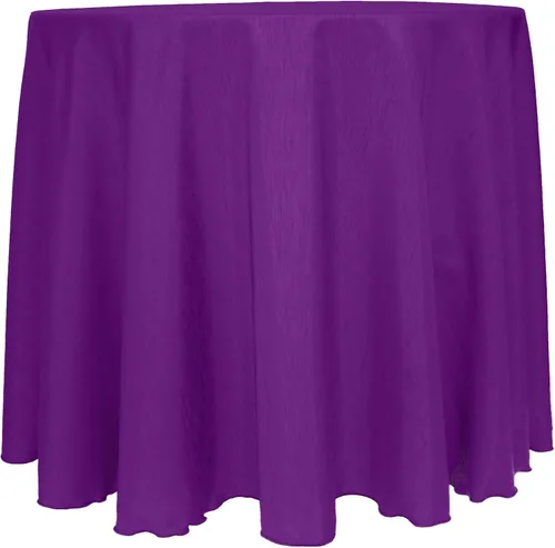 Vista 59 de Mantel reversible de satén Shantung de Ultimate Textile Majestic 96" redondo, Satin, Paquete de 2