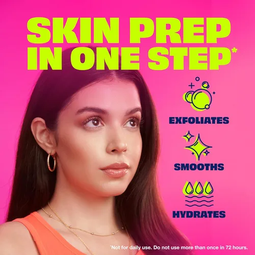Vista 3 de NAIR Prep & Smooth Crema depilatoria exfoliante facial para mujeres, eliminación eficaz del vello para piel suave con ácido hialurónico, 1.76 onzas