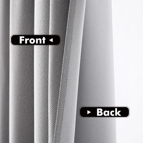 Vista 7 de MIULEE Cortinas con textura de lino de 90 pulgadas de largo, paneles de cortina para dormitorio/sala de estar, cortinas opacas con aislamiento
