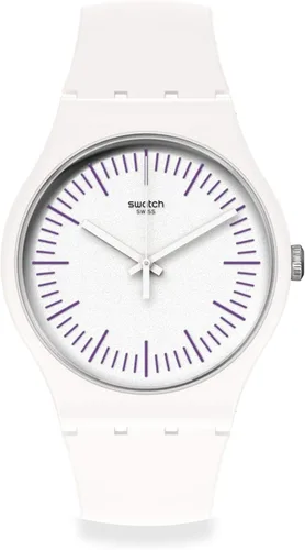 Vista 2 de Swatch SUOW173 Reloj unisex con esfera blanca de cuarzo