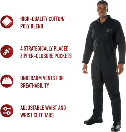 Vista 5 de Rothco Flightsuit Mono de piloto para hombre Mono de cosplay