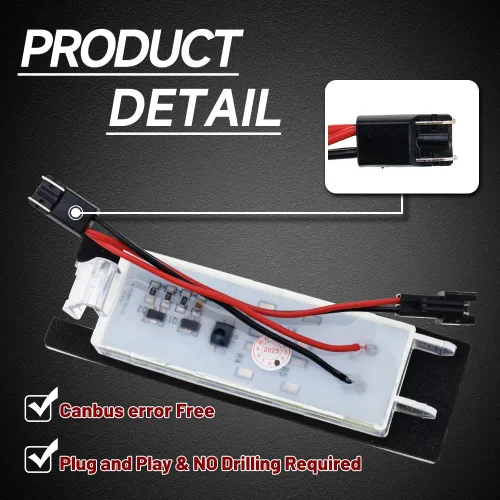 Vista 6 de nsautolighting Ensambles de luz LED para placa de matrícula para Jeep Renegade 2015 2016 2017 2018 2019 2020 2021, lámpara de etiqueta trasera