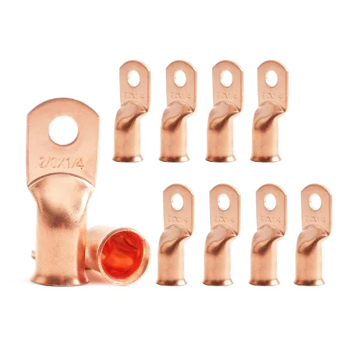 Vista 21 de 25 piezas de terminales de anillo de 1/0 AWG-1/2 (M12), terminales de anillo, conectores de terminal, terminales de cable resistentes, terminales