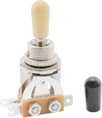 Vista 9 de Musiclily Basic Metric - Interruptor de palanca de guitarra recta corta de 3 vías para guitarra eléctrica estilo LP, parte superior negra con punta