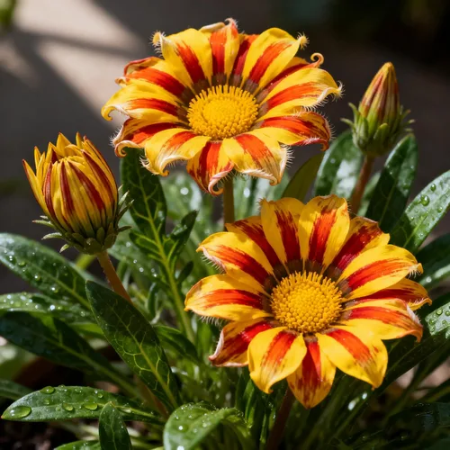 Vista 3 de Gazania - Semillas para plantar, más de 300 semillas mixtas de Gazania, semillas de flores tradicionales sin OMG para jardín al aire libre, plantas