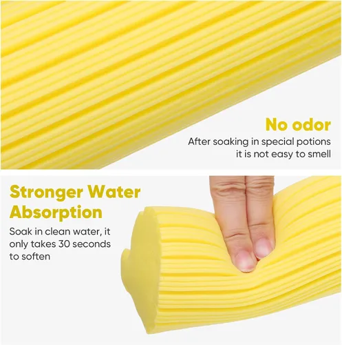Vista 3 de LIFKOME Mops Kitchen Home - Recambio de cabezal de esponja súper absorbente y de goma de espuma PVA, repuesto de espuma de esponja plegable, 2