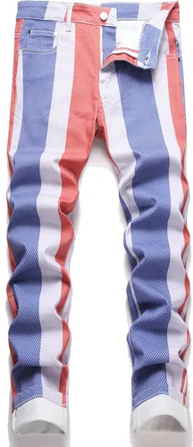 Vista 140 de Enrica Pantalones vaqueros estampados casuales para hombre