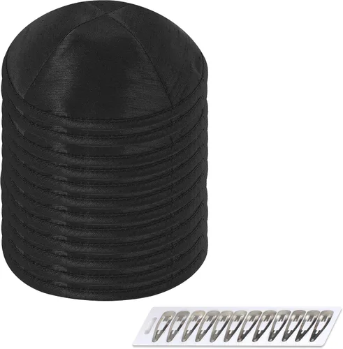 Vista 30 de Zion Judaica Deluxe Raw Silk Kippot Paquetes a granel o kipá individual incluye clips gratis