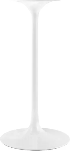 Vista 5 de Modway Lippa - Mesa de bar moderna Mid-Century de 28 pulgadas con parte superior cuadrada y base de pedestal en color blanco