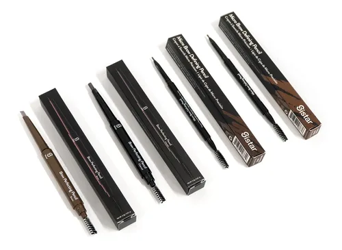 Vista 5 de Sistar Lápiz de cejas micro definidor de cejas impermeable, relleno y forma ultra fino de doble extremo (chocolate oscuro)