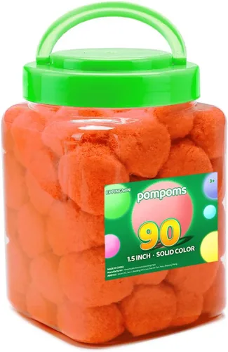 Vista 13 de Eppingwin - 2000 pompones negros, pompones suaves de 1 cm para manualidades, 0.4 pulgadas para proyectos de bricolaje de arte y manualidades (negro)