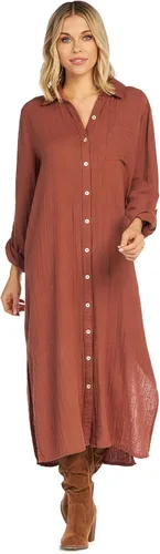 Vista 3 de Mud Pie Clemmy - Vestido largo para mujer, color óxido, talla M, Herrumbre
