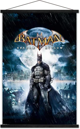 Vista 8 de Trends International DC Comics VIdeo Game - Arkham Asylum - Póster de pared de arte clave, 14.725 x 22.375 pulgadas, versión enmarcada de madera