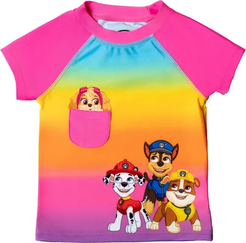 Vista 2 de Juego de traje de baño de tankini con protector contra erupciones de 3 piezas, diseño de Paw Patrol