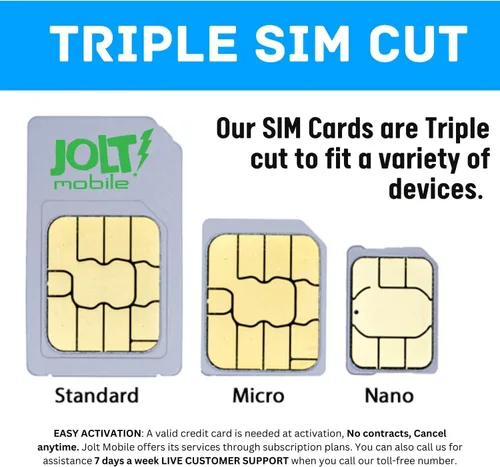 Vista 7 de Jolt Mobile Data SIM Card – Plan de datos de 30 días de Internet de 2 GB en red AT&T 5G 4G LTE compatible con cualquier dispositivo IoT desbloqueado