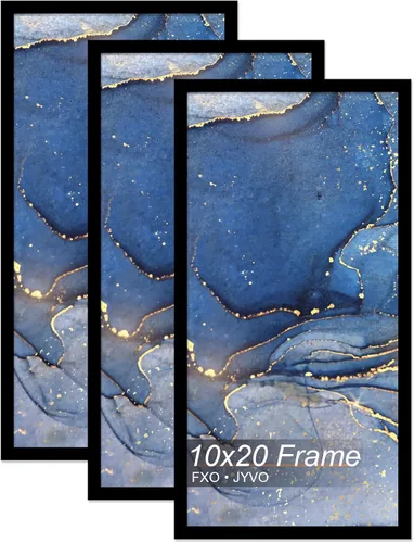 Vista 84 de Fxojyvo Marco de fotos de 5 x 8 pulgadas, marco negro para póster de fotos de 5 x 8 pulgadas, peso ligero y altamente transparente, marco de 5 x 8