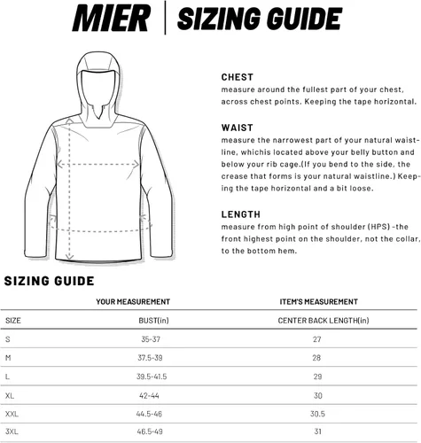 Vista 6 de MIER Men's UPF 50+ Sun Protection Hoodie Long Sleeve SPF Fishing Hiking Running Thumbhole Shirts Hooded Quick Dry Lightweight