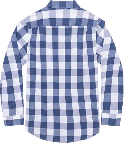 Vista 2 de PASHARTUK Camisas de manga larga de algodón de ajuste regular para hombre