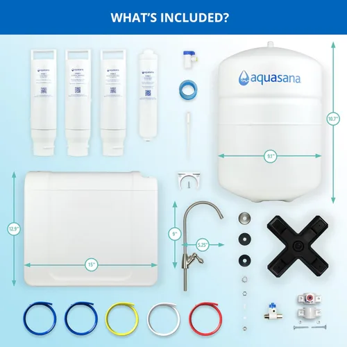 Vista 7 de Aquasana SmartFlow® Filtro de agua de ósmosis inversa Sistema RO bajo el fregadero Certificado WQA hasta el 99,99% de 90 contaminantes